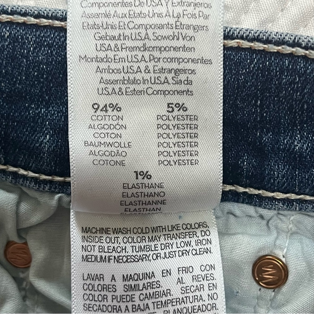 MOTHER Insider Crop Step Chew Denim Jeans High Rise Medium Wash Distressed 27 - Picture 13 of 16